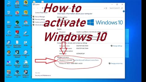 Product key activate windows 10